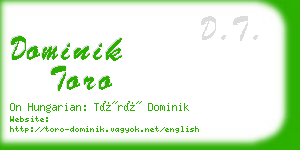 dominik toro business card